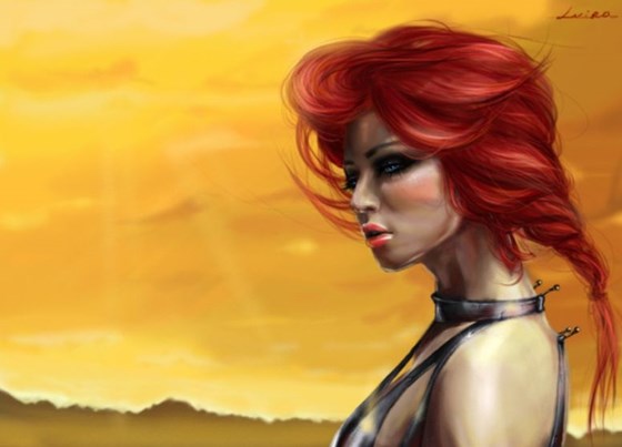 Illustrations: Sunset Lady - компьютерная графика